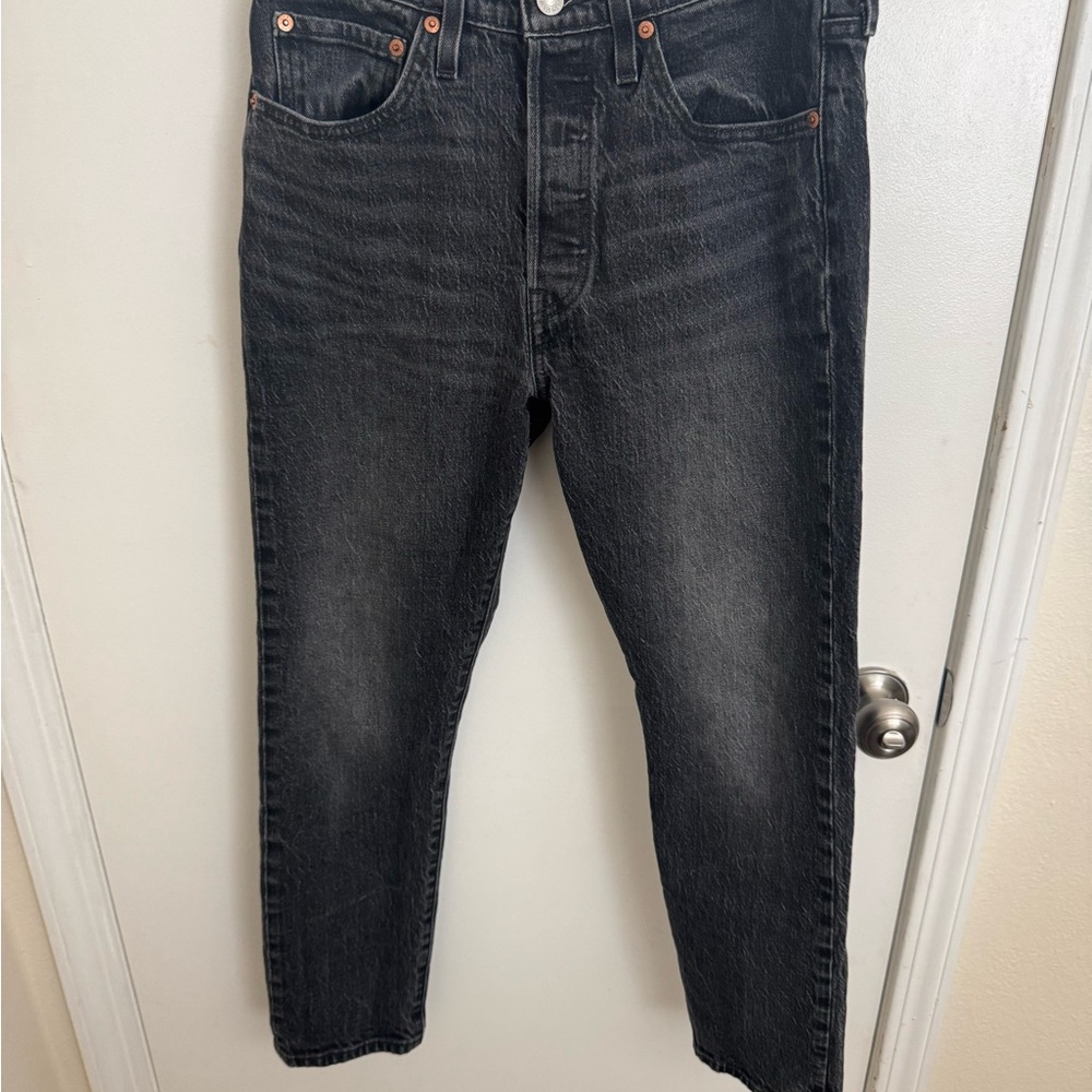 Levi's Women's Slim Straight Black Washed Jeans